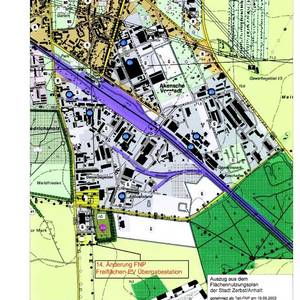 Auszug Lageplan aus dem Flächennutzungsplan ©: Auszug aus dem Flächennutzungsplan der Stadt Zerbst/Anhalt,  LVermGeoLSA